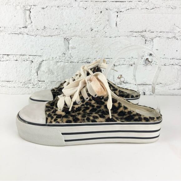 Vintage No Boundaries Animal Fur Platform Slides Sneakers - Picture 1 of 9